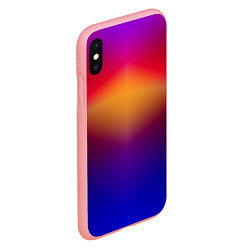 Чехол iPhone XS Max матовый Красно-синий градиентный узор, цвет: 3D-баблгам — фото 2