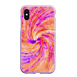 Чехол iPhone XS Max матовый Color swirls, цвет: 3D-сиреневый