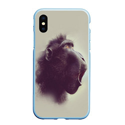 Чехол iPhone XS Max матовый Удивленная обезьяна