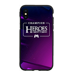 Чехол iPhone XS Max матовый Heroes of Might and Magic gaming champion: рамка с, цвет: 3D-черный