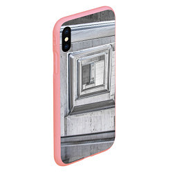 Чехол iPhone XS Max матовый Абстрактная спираль из блоков, цвет: 3D-баблгам — фото 2