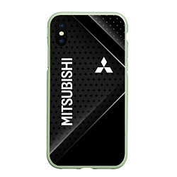 Чехол iPhone XS Max матовый Mitsubishi Карбон