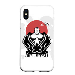 Чехол iPhone XS Max матовый Jiu Jitsu red sunJiu Jitsu red sun, цвет: 3D-белый