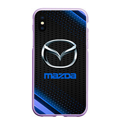 Чехол iPhone XS Max матовый Mazda Абстракция карбон