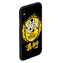 Чехол iPhone XS Max матовый Brazilian fight club Jiu-jitsu Elite, цвет: 3D-черный — фото 2