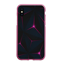 Чехол iPhone XS Max матовый Розовое созвездие, цвет: 3D-малиновый