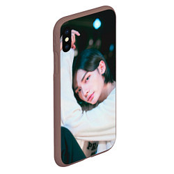 Чехол iPhone XS Max матовый Hyunjin Mixtape Oh, цвет: 3D-коричневый — фото 2