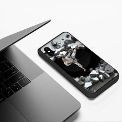 Чехол iPhone XS Max матовый Боевые искусства - каратист, цвет: 3D-черный — фото 2