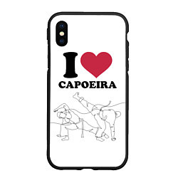 Чехол iPhone XS Max матовый I love Capoeira Battle line graph, цвет: 3D-черный