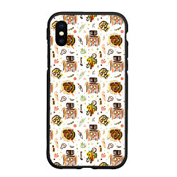 Чехол iPhone XS Max матовый Череп с волосами