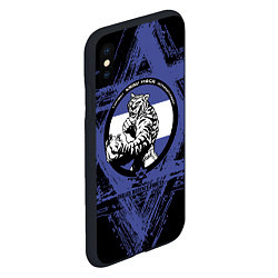 Чехол iPhone XS Max матовый Krav-maga tiger, цвет: 3D-черный — фото 2