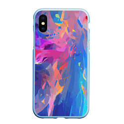 Чехол iPhone XS Max матовый Splash of colors