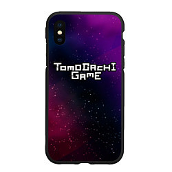 Чехол iPhone XS Max матовый Tomodachi Game gradient space, цвет: 3D-черный