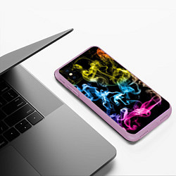 Чехол iPhone XS Max матовый Эйфория в дыму, цвет: 3D-сиреневый — фото 2