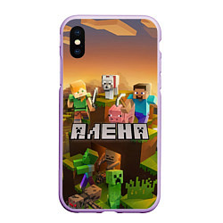 Чехол iPhone XS Max матовый Алена Minecraft