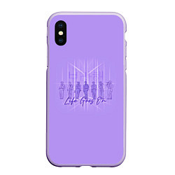 Чехол iPhone XS Max матовый BTS live goes on purple