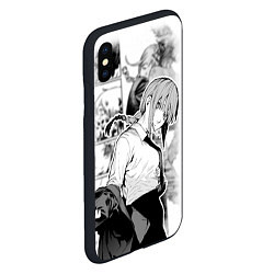 Чехол iPhone XS Max матовый Макима - Демон контроля - Человек-бензопила, цвет: 3D-черный — фото 2