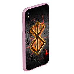 Чехол iPhone XS Max матовый Berserk fire, цвет: 3D-розовый — фото 2