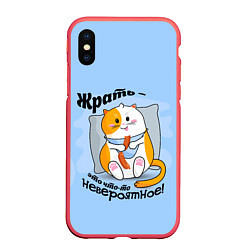 Чехол iPhone XS Max матовый Жрать это что-то невероятное