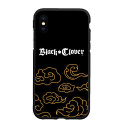 Чехол iPhone XS Max матовый Black Clover anime clouds, цвет: 3D-черный