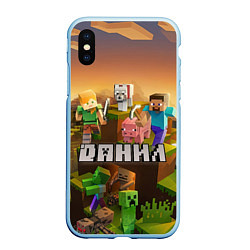 Чехол iPhone XS Max матовый Данил Minecraft