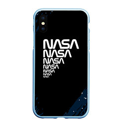 Чехол iPhone XS Max матовый Nasa надпись