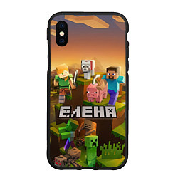 Чехол iPhone XS Max матовый Елена Minecraft