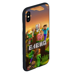 Чехол iPhone XS Max матовый Елена Minecraft, цвет: 3D-черный — фото 2