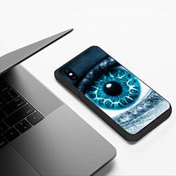 Чехол iPhone XS Max матовый Инопланетный глаз, цвет: 3D-черный — фото 2