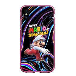 Чехол iPhone XS Max матовый Super Mario 3D World - Video game - Nintendo