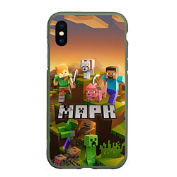 Чехол iPhone XS Max матовый Марк Minecraft