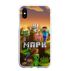 Чехол iPhone XS Max матовый Марк Minecraft