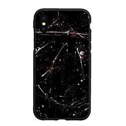 Чехол iPhone XS Max матовый Малярные пятна, цвет: 3D-черный