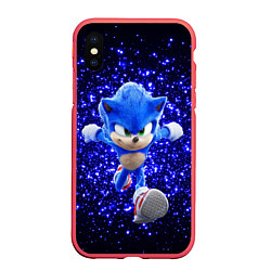 Чехол iPhone XS Max матовый Sonic sequins