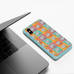 Чехол iPhone XS Max матовый Пузырь поп арт, цвет: 3D-мятный — фото 2