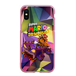 Чехол iPhone XS Max матовый Точило Боузера - Super Mario 3D World