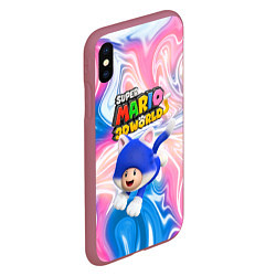 Чехол iPhone XS Max матовый Toad - Super Mario 3D World - Nintendo, цвет: 3D-малиновый — фото 2