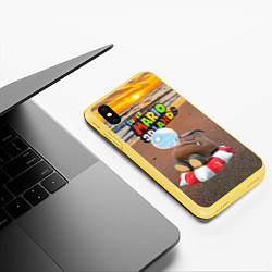 Чехол iPhone XS Max матовый Goomba - Super Mario 3D Land, цвет: 3D-желтый — фото 2