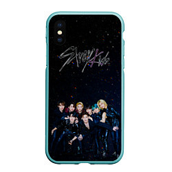 Чехол iPhone XS Max матовый Stray Kids boy band, цвет: 3D-мятный