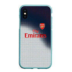 Чехол iPhone XS Max матовый Arsenal logo абстракция, цвет: 3D-мятный