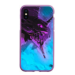 Чехол iPhone XS Max матовый Neon Genesis Evangelion - Eva 01