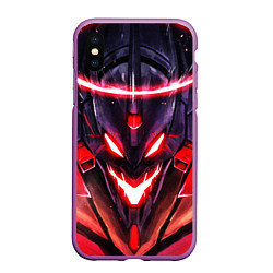 Чехол iPhone XS Max матовый Evangelion: Eva 01