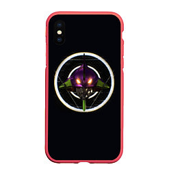 Чехол iPhone XS Max матовый Evangelion grunge