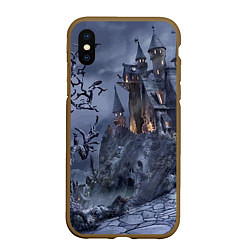 Чехол iPhone XS Max матовый Старый заброшенный замок - Halloween