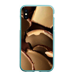 Чехол iPhone XS Max матовый Кусочки шоколадных яйиц