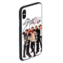 Чехол iPhone XS Max матовый Stray Kids white background, цвет: 3D-черный — фото 2