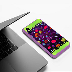 Чехол iPhone XS Max матовый RIP halloween, цвет: 3D-фиолетовый — фото 2