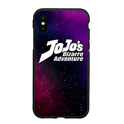 Чехол iPhone XS Max матовый JoJo Bizarre Adventure gradient space