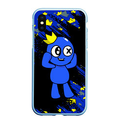 Чехол iPhone XS Max матовый Радужные друзья Синий, цвет: 3D-голубой
