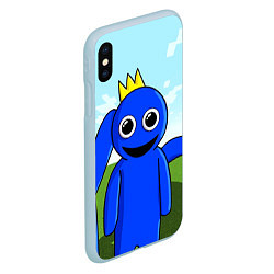 Чехол iPhone XS Max матовый Blue: Rainbow Friends, цвет: 3D-голубой — фото 2